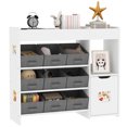 thumbnail image 1 of Qaba Toy Storage Organizer with 9 Removable Boxes, Kids BookShelf, White, 1 of 10