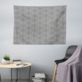 thumbnail image 1 of Vintage Tapestry, Abstract Repetitive Jumble Grid with Floral Details Lattice Ornament, Fabric Wall Hanging Decor for Bedroom Living Room Dorm, 5 Sizes, Charcoal Grey and White, by Ambesonne, 1 of 1