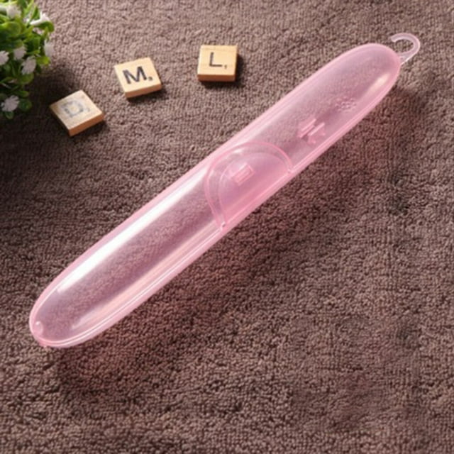 pitrice Travel Portable Toothbrush Storage Box Plastic Lightweight Clear Toothbrush Holder Organizer Case Protector