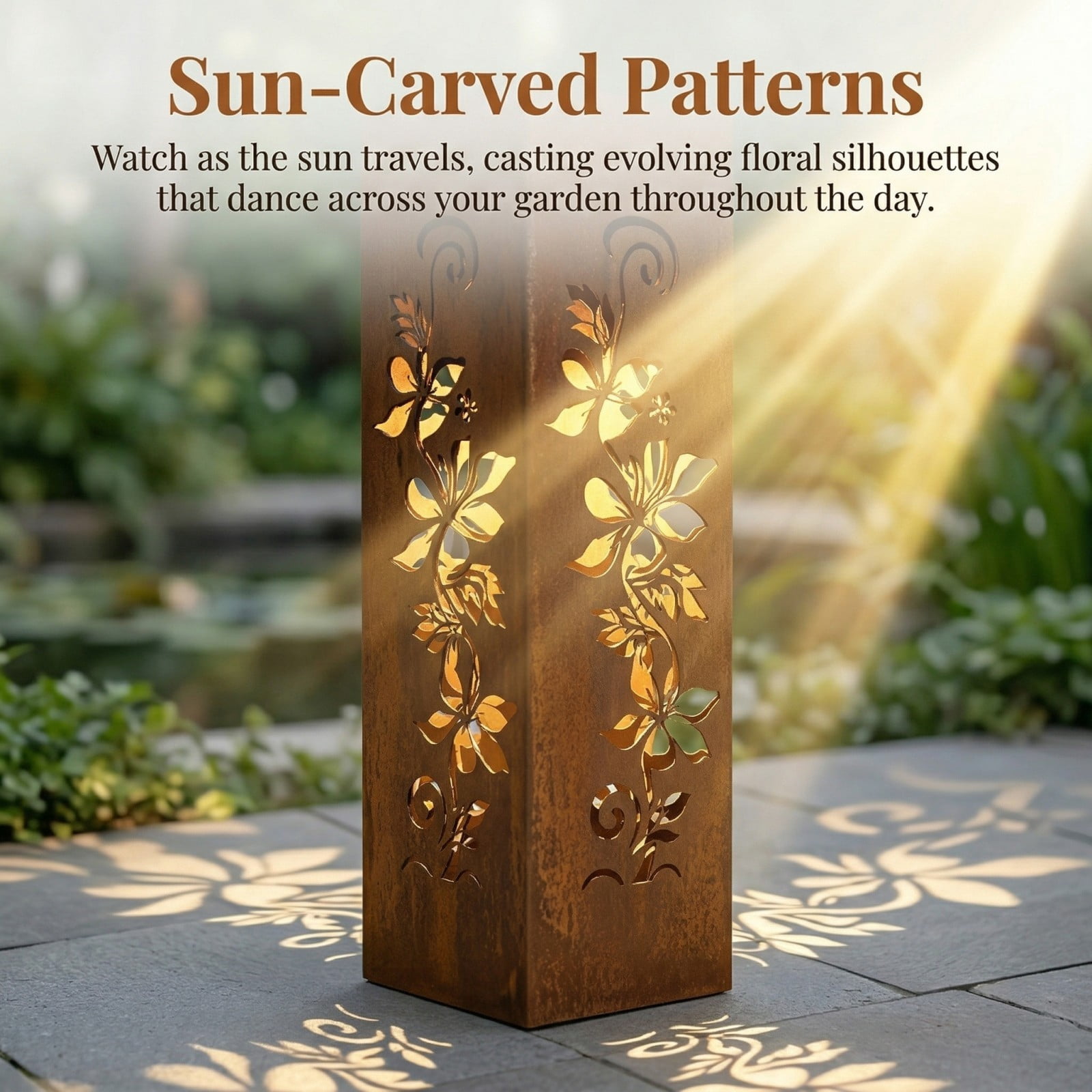 Rustic Pineapple Garden Column Outdoor Metal Sculpture, Modern Yard Statues, Decorative Light Cover, Patio Accent, Weather-Resistant Pineapple Column for Summer Garden, Pathway, Entryway, B