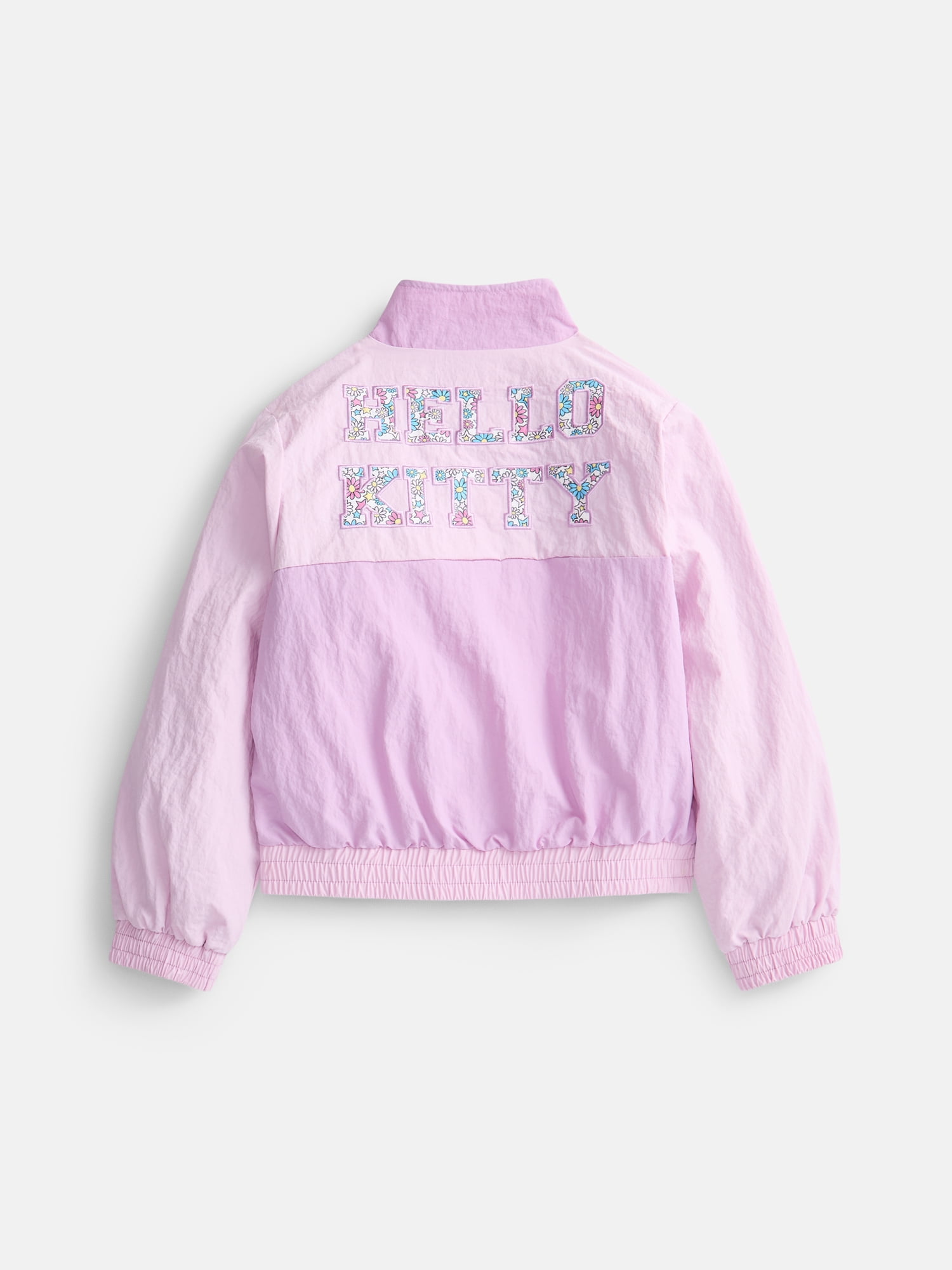 Hello Kitty Girls Full Zip Windbreaker Jacket, Sizes 4-12