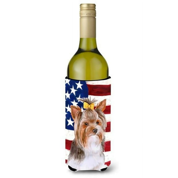 Yorkshire Terrier No.2 Patriotic Wine Bottle Beverge Insulator Hugger