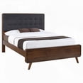 thumbnail image 5 of Dark Walnut Carson Carrington Queen Platform Bed for Elegant Bedroom, 5 of 11