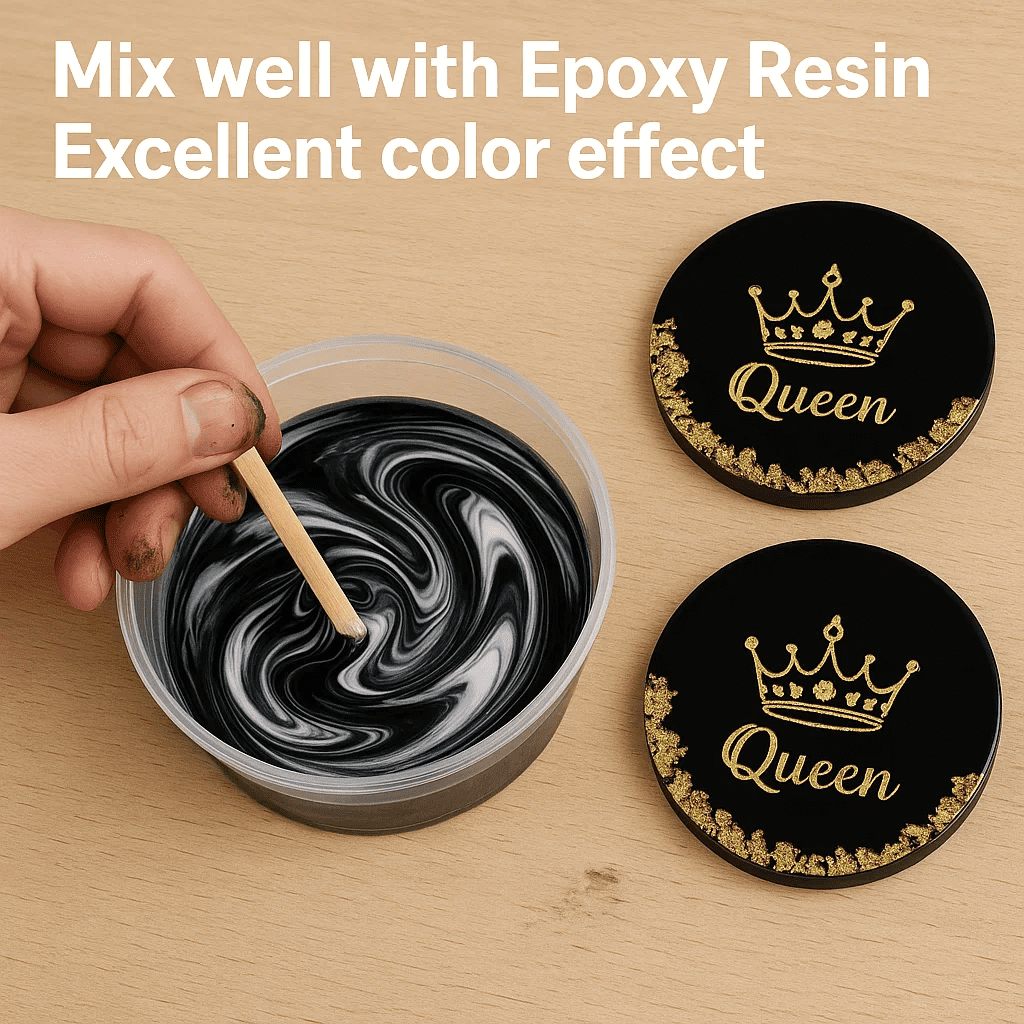 32 Oz Black Epoxy Resin, No-Bubble, High Purity, Self Leveling pour Resin Epoxy, Easy Mix 1:1 Coating and Casting Resin for Table Top, Molds, Tumbler Crafts, Art and Painting Resin, Jewelry