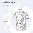 thumbnail image 3 of Rateoe Alpacas and Hearts Pattern Men’s Baseball Short Sleeve Polo Shirt, Midweight Men's Shirt Golf Shirt Polo Shirts Quick Dry Short-Large, 3 of 7