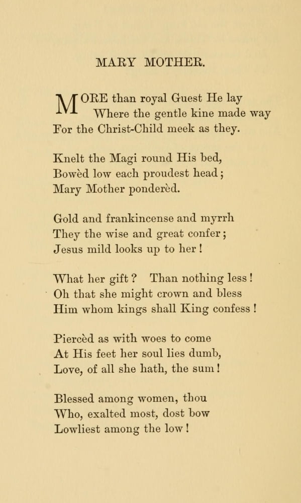 Poems 1889 Mary Mother Poster Print by Harriet-1917) McEwen Kimball ...
