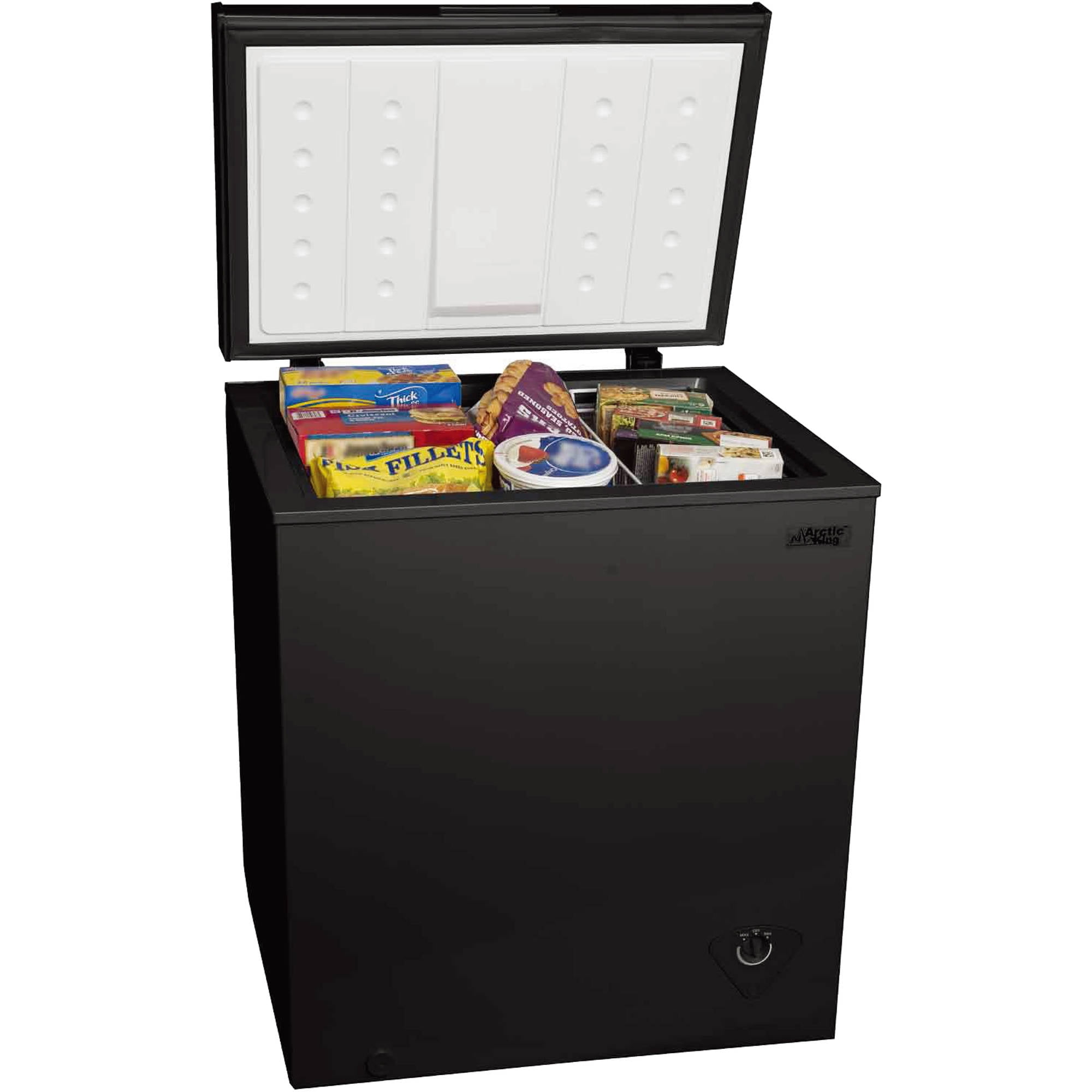 5.0 cu ft Chest Deep Freezer Upright Compact Dorm Apartment Home Black Stainless Steel Chest Freezer 5 Cu Ft