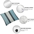 thumbnail image 4 of Awypu Pack of 2 Farmhouse Stripe Check Throw Pillow Covers Set Case Decorative Pillowcases Cushion Cover for Couch Bench Sofa Teal Blue, 4 of 6