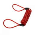 thumbnail image 2 of Cuerda de Advertencia de Cable de Bobina de Recordatorio de Bloqueo de Freno de Disco de bicícleta de Motocicleta Antirrobo de Pvc Rojo, 2 of 7