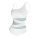 thumbnail image 5 of Trajes de baño de una pieza para mujer, traje de baño de bikini con tirantes y espalda descubierta de color liso para mujer, 5 of 5