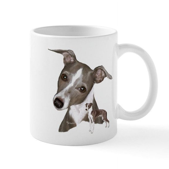 CafePress - Italian Greyhound Art Mug - 11 oz Ceramic Mug - Novelty Coffee Tea Cup