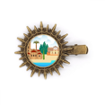 thumbnail image 1 of Chypre Monument National Bâtiment Épingle à Cheveux Soleil Pinces Rétro Métal Épingle, 1 of 3