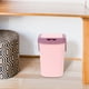 thumbnail image 5 of GOOHOCHY bote de basura de plástico con botón pulsador, práctico para bolsas de basura, silencioso, cuadrado, de gran capacidad, elegante, para sala de estar, cocina, con tapa, tamaño S (rosa)., 5 of 8