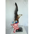 thumbnail image 6 of Eagle with American Flag Bronze Statue -  Size: 32"L x 14"W x 35"H., 6 of 14