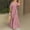 Red, variant on Women's Summer Casual Striped Button Down Maxi Dress Tie Waist Short Sleeve Shirt Dress with Pockets with Slit Front Red