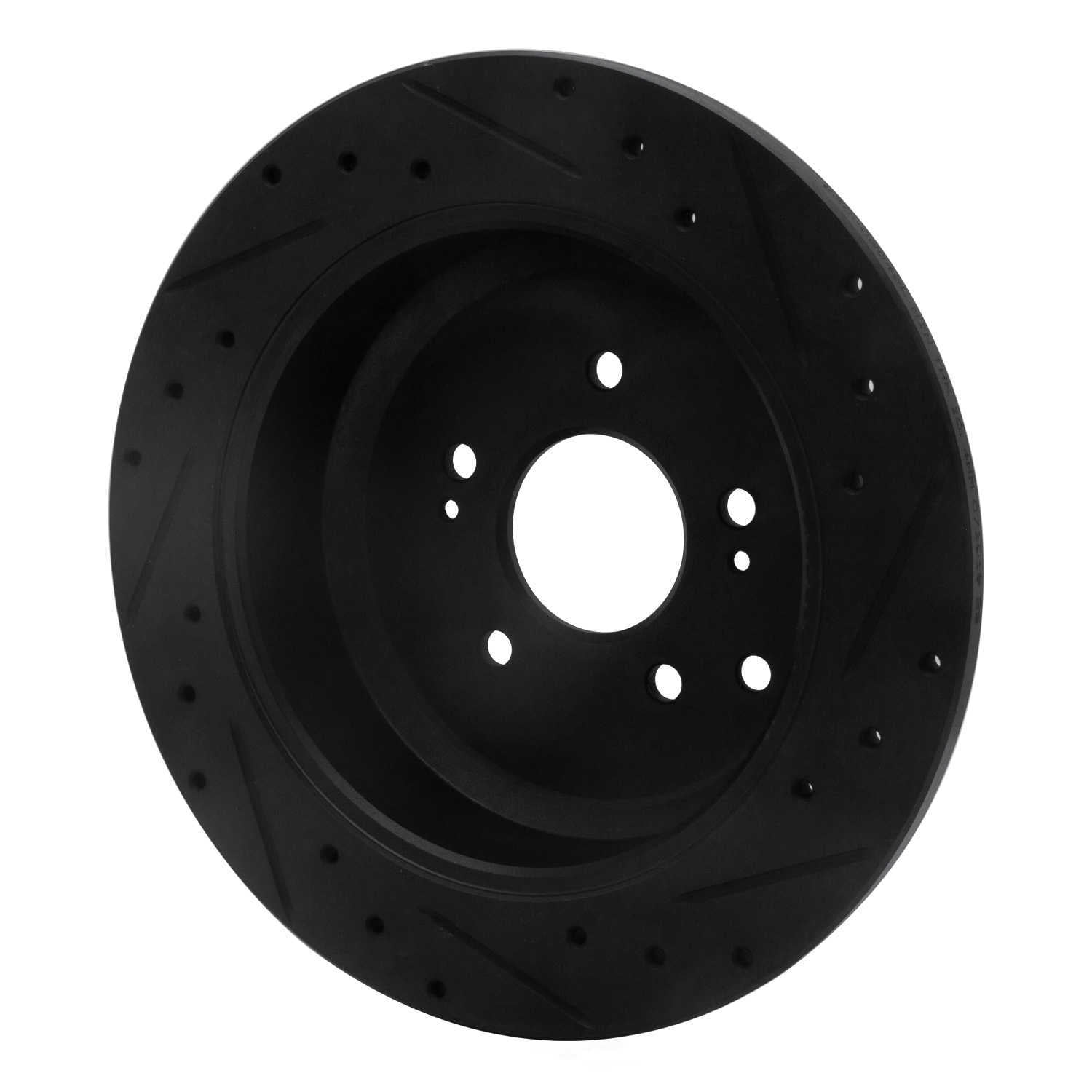 Dynamic Friction Company 633-03048L DFC Brake Rotor - Drilled And Slotted - Black