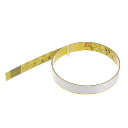 

Self Adhesive Tape Measure 40 inch/1M Double Scale Left to Right Reading Measuring Tape Steel Sticky Ruler Yellow