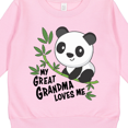 thumbnail image 3 of Inktastic My Great Grandma Loves Me Cute Panda Toddler Sweatshirt, 3 of 4