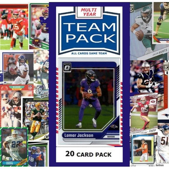 20 Card Team Pack Ravens 2024 2023 Score Donruss Lamar Jackson