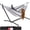Steel, variant on Double Hammock (with Steel Stand) — Indoor/Outdoor Brazilian-Style Cotton Hammock, Includes Portable Carry Bag, Seats Two People