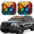 thumbnail image 1 of Saiise Vibrant Rainbow Butterfly A for Foldable Car Sun Shades (2-Pack) Offer Sun Protection with an Easy-fold Design for Convenient Windshield Shading-Medium, 1 of 6