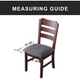 thumbnail image 2 of Stretch Diagonal Jacquard Waterproof Chair Seat Covers for Dining Room Chairs Covers Dining Chair Seat Covers Kitchen Chair Covers with Buckle (Dark Gray1, 2), 2 of 6