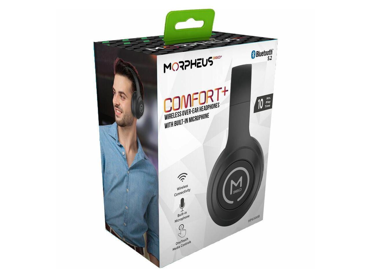 Morpheus 360 Comfort Plus Wireless Over-Ear Headphones - Bluetooth Headset with Microphone - 10H Playtime - HP6500L (Blue)