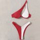 thumbnail image 1 of Traje de baño para mujer, bikini de dos piezas con hombros descubiertos y soporte de acero, color liso, trajes de baño para mujer, conjuntos de bikini para mujer, trajes de baño de bikini para mujer, 1 of 7