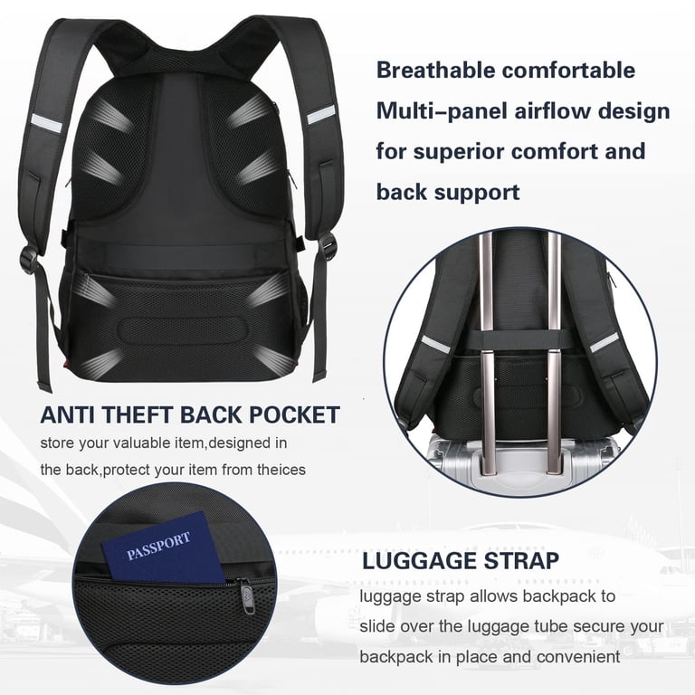 Matein Laptop Backpack, 45L, 17" Laptop, Black photo 5