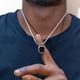 thumbnail image 3 of Vnox-collares cuadrados geométricos para hombres, colgante cuadrado esmaltado con cuerda, cadena de caja Figaro cubana, Collar fresco Vintage informal, 3 of 4