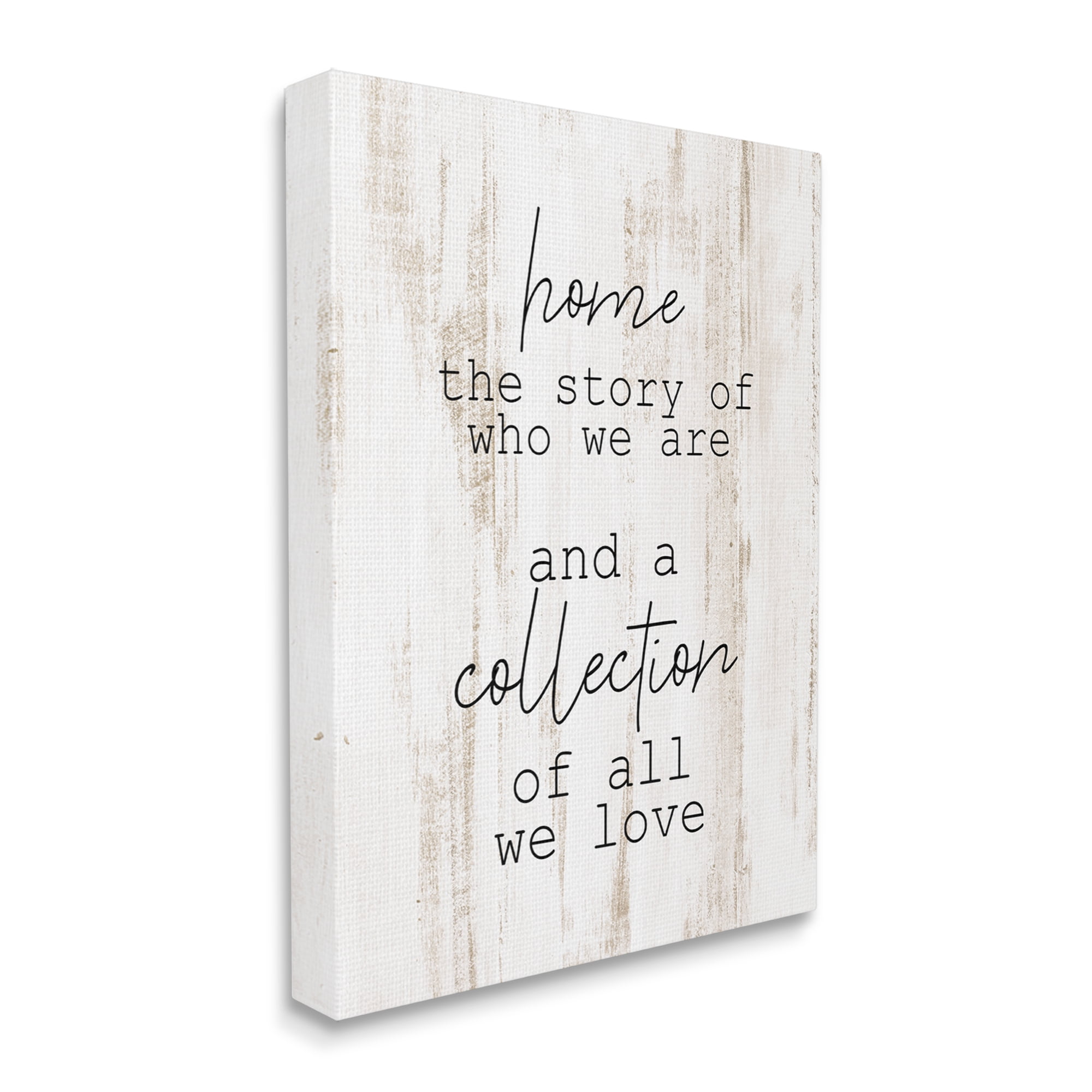 Stupell Industries Story Of Who We Are Uplifting Loving Home Quote Graphic Art Gallery Wrapped Canvas Print Wall Art, Design by Kim Allen