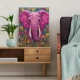 thumbnail image 5 of Qisvanset Framed Canvas Wall Art, 12x16 Inch Pink Elephant Floral Boho Wildlife Home Decor, 5 of 5