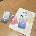 thumbnail image 2 of For iPhone 14 Frosted Gradient MagSafe Magnetic Phone Case (Blue),iPhone 15, 2 of 5