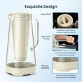 thumbnail image 4 of Glass Water Pitcher for Tap Water with Membrane and Activated Filter and Refrigerator Water Filter Combination, 4 of 8