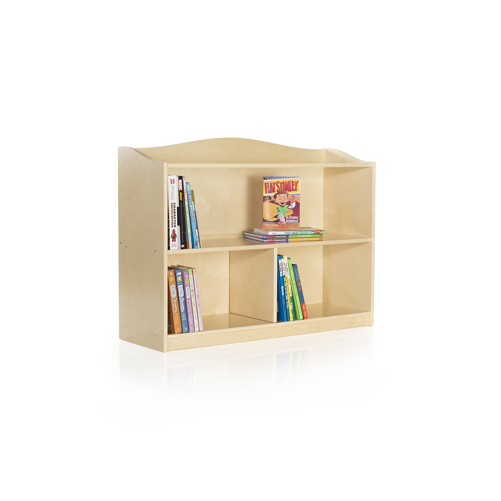 Natural 3 Storage Shelves Shelving Units and Storage GREENGUARD Gold Certified Wooden Bookshelf Organizer for Kids ECR4Kids 36” H Birch Bookcase with Adjustable Shelves 