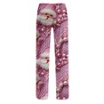 thumbnail image 4 of Lumtrix Womens Christmas Pajama Pants Soft Comfy Pants Sleep Bottom Trendy Santa Claus Knit Printed Long Pj Bottoms Red M, 4 of 6