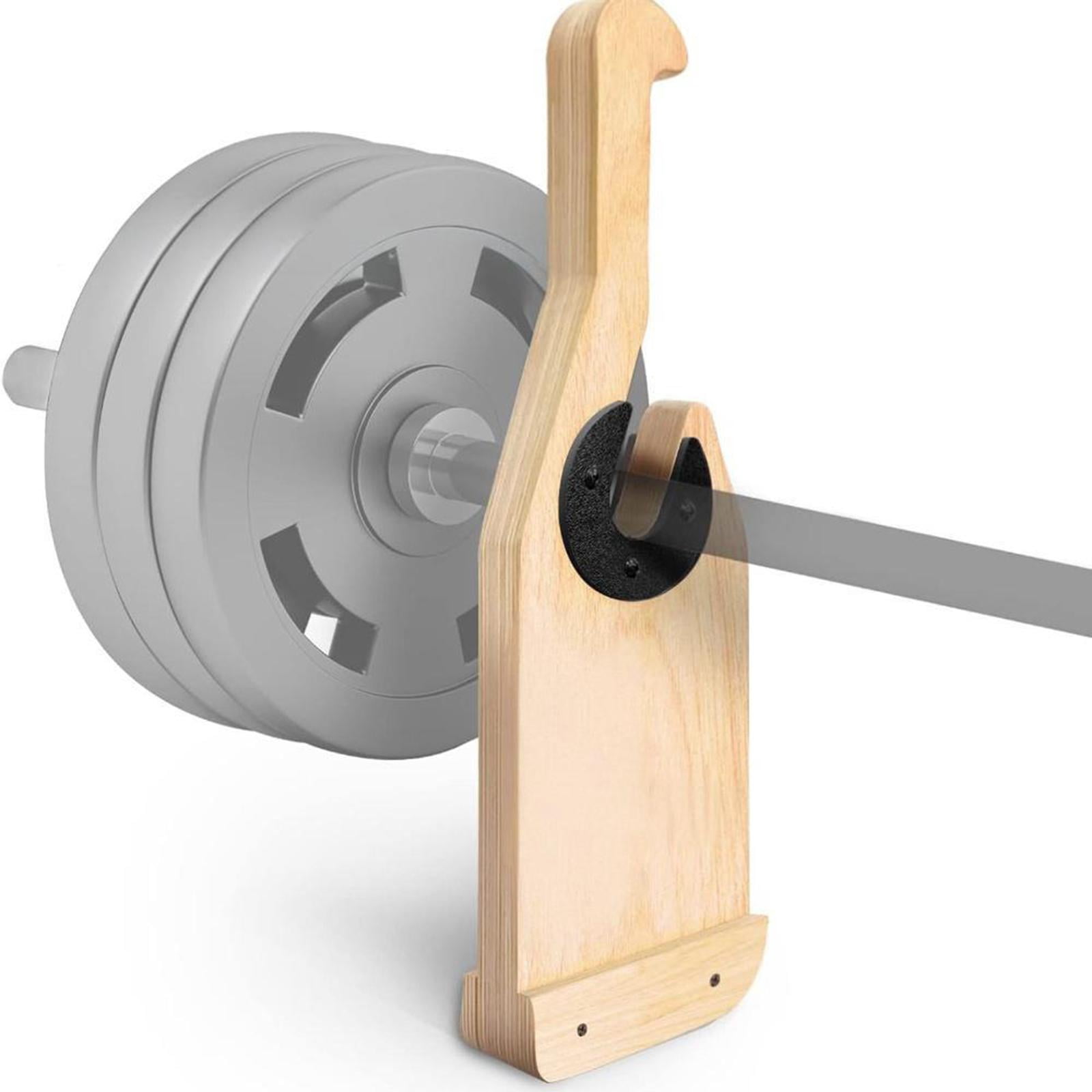 harayaa Wood Barbell Loading Jack Stand Wear Resistant Anti Slip with Groove Bayonet
