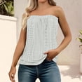 thumbnail image 2 of QIJUNTUO Women's Bandeau Tube Top With Elasticized Waist For Beach & Pool Parties White, 2 of 5