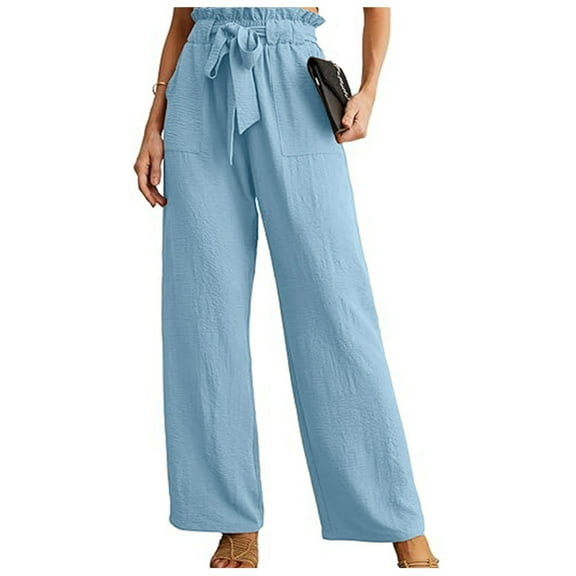 SIYUDAN Womens Trousers Womens Pants Casual Light BlueAdult Work Pants For Women Women Lounge Pants Women Trousers High Waisted With Pockets Fall Pants For Women 2025
