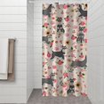 thumbnail image 2 of Schnauzer Dog and Pioneer Flower Shower Curtain 36"x72" ,Bathroom Decorative Shower Curtains Set with 12 Hooks,Modern Waterproof Washable Shower Curtain, 2 of 6