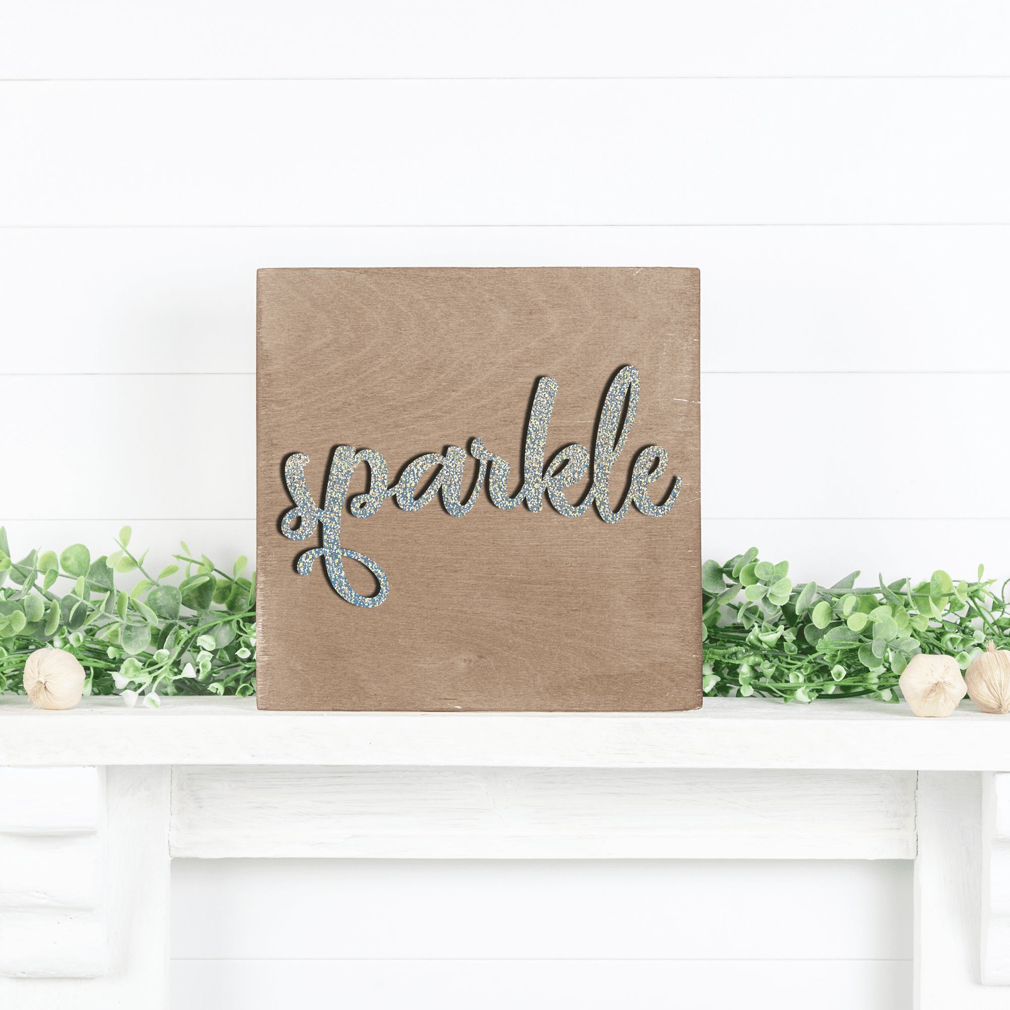 PA Vinyl Sheets 12 piece, Silver Sparkle, Permanent, Adhesive, Glossy & Waterproof, 12" x 12" Sheets for Cricut, Silhouette, Cameo, Craft Cutters, Printers, Crafts and Decals