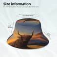 thumbnail image 6 of Gaeub Yak Printed Double Sided Reflective Bucket Hat Foldable Sun Hat for Camping Hiking Fishing, 6 of 9