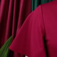 thumbnail image 5 of AURA Plus Size Trumpet Sleeve A Line Midi Dress High Waist Belted Crewneck Solid Color Summer Casual Elegant Dress, 5 of 8