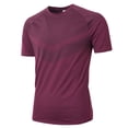 thumbnail image 5 of USNSM Men's Athletic Stretchy T-Shirts Short Sleeve Basic Tees Tops Causal Breathable Lightweight Moisture Wicking Shirts Red M, 5 of 9
