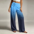 thumbnail image 4 of Women's Wide Leg Pants Baggy Lounge Yoga Loose Running Workout Side Drawstring Joggers with Pockets, 4 of 6