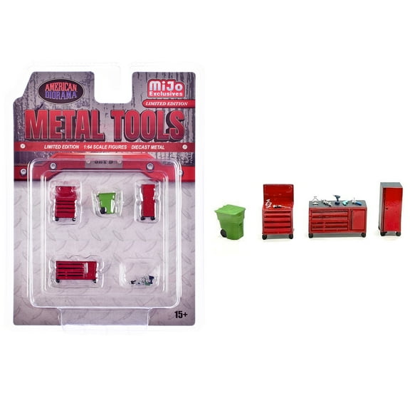 "Metal Tools" Set B of 5 Pieces Limited Edition Scale 1/64 Models by American Diorama