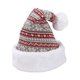 thumbnail image 3 of Gorro navideño de punto creativo, gorro grueso de felpa cálido, accesorio para disfraz de punto Copo de nieve rojo grisáceo, 3 of 9
