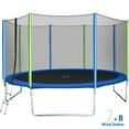 thumbnail image 1 of Canddidliike 12FT Outdoor Trampolin, Recreational Trampolines with Safety Enclosure Net, 8 Wind Stakes and Ladder - Colorful, 1 of 10