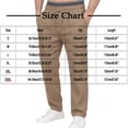 thumbnail image 2 of Purcolt Men's Cotton Linen Pants Lightweight Drawstring Elastic Waist Summer Casual Loose Fit Trousers Business Work Office Pants with Pockets, 2 of 8