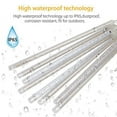 thumbnail image 4 of 2pcs Meteor Shower Lights, 11.8in 8 Tubes 192 LEDs Meteor Lights, Icicle Snow Falling Christmas Lights, Rain Drop String Waterproof Cascading Lights Indoor Outdoor Xmas Tree Wedding Party Decor, 4 of 10